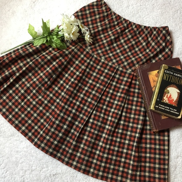 Vintage Dresses & Skirts - 🍁📚Vintage ACT lll librarian midi plaid skirt📚🍁